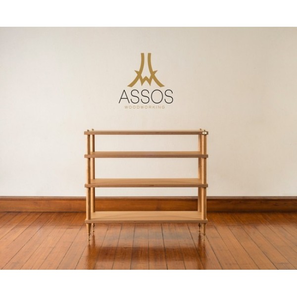 Assos Double Rack Oak Veneer 3.00cm - 4 Shelves