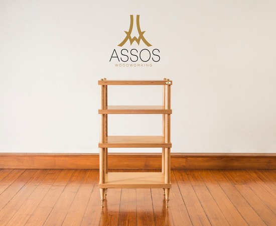 Assos Rack Oak Veneer 2.40cm - 4 Shelves