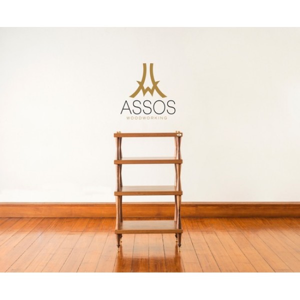 Assos Rack Walnut Veneer 2.40cm - 4 Shelves