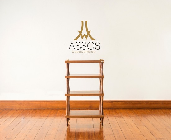 Assos Rack Walnut Veneer 2.40cm - 4 Shelves