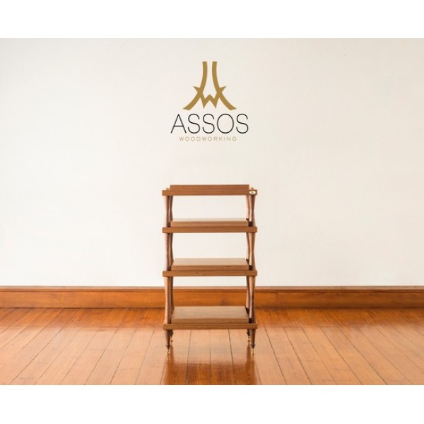 Assos Rack Walnut Veneer 3.00cm - 4 Shelves