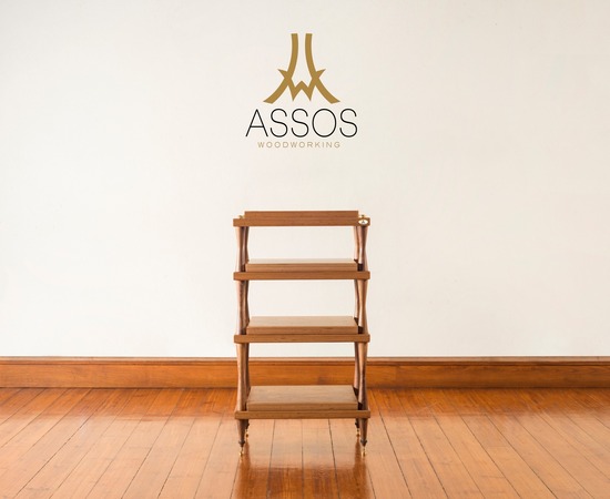 Assos Rack Walnut Veneer 3.00cm - 4 Shelves