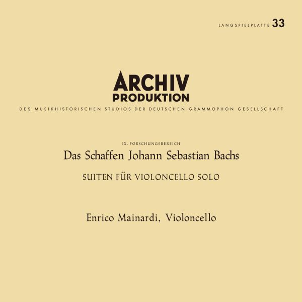 Enrico Mainardi Bach Suites For Cello Solo / 4Lps Analogphonic