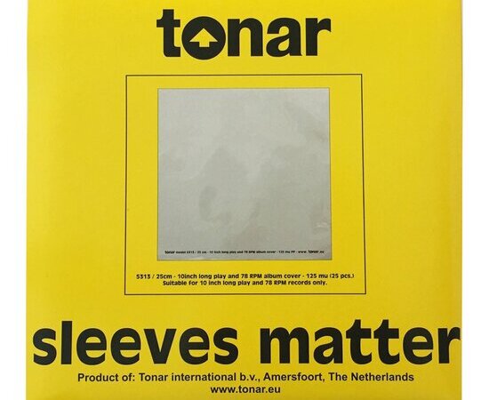 Tonar 10 inch” heavy duty outer sleeves for LP records
