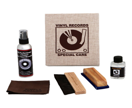 Simply Analog  Vinyl Record Cleaning Boxset De Luxe Edition - Brown Linen.