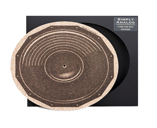 Simply Analog  Turntable Cork Mat with print-Speaker