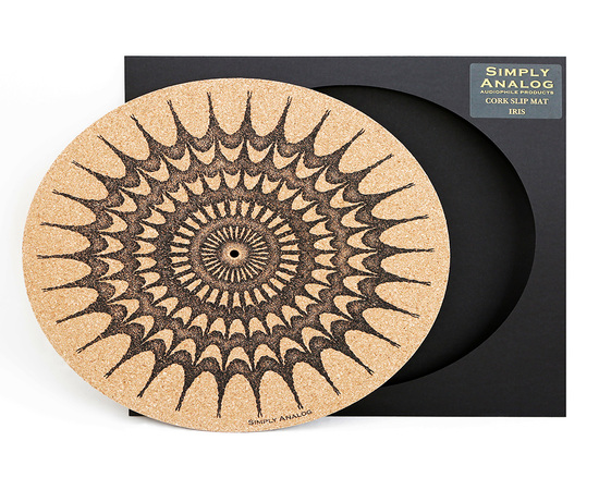 Simply Analog  Turntable Cork Mat with print-Iris