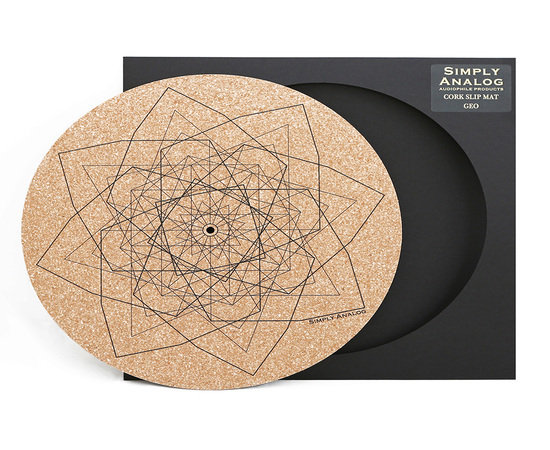 Simply Analog  Turntable Cork Mat with print-Geo