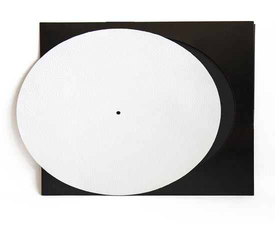 Simply Analog Turntable Slipmat Leather Premium White