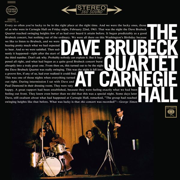 The Dave Brubeck Quartet At Carnegie Hall / 2LP Speakers Corner