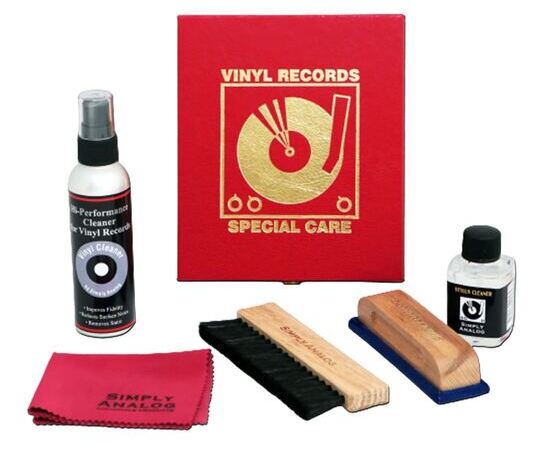 Simply Analog  Vinyl Record Cleaning Boxset De Luxe Edition - Red Leather.