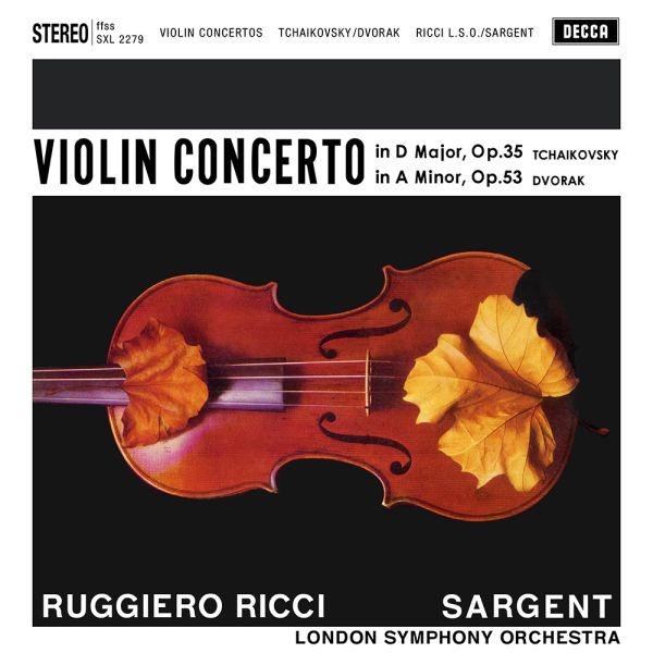 Ruggiero Ricci/ Sargent & London Symphony Orchestra - Tchaikovsky/Dvorak: Violin Concertos / 2LP