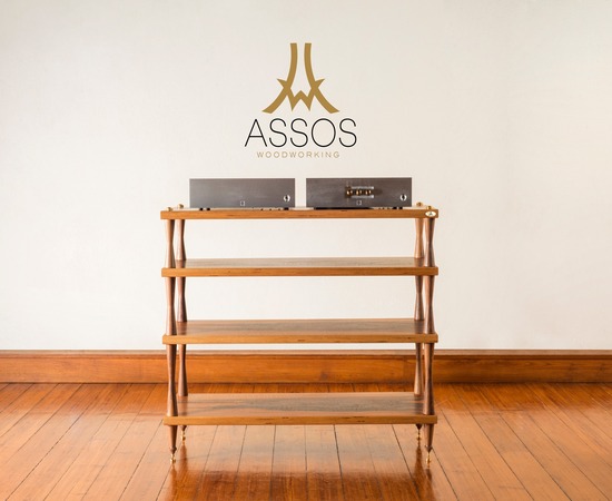 Assos Double Rack Walnut Veneer 2.40cm - 4 Shelves