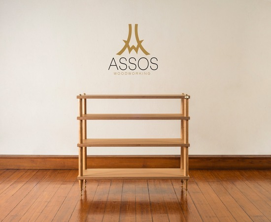 Assos Double Rack Oak Veneer 3.00cm - 4 Shelves