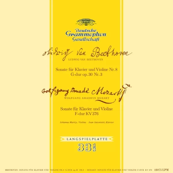 Johanna Martzy - Beethoven, Mozart: Sonatas for Violin and Piano / LP Analogphonic