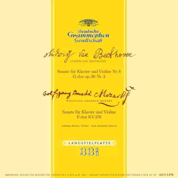 Johanna Martzy - Beethoven, Mozart: Sonatas for Violin and Piano / LP Analogphonic