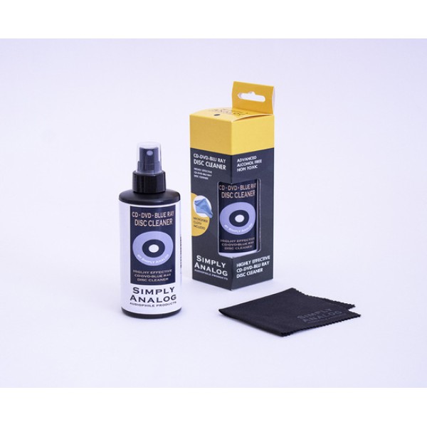 Simply Analog  CD-DVD-Blu Ray Disc Cleaner Alcohol-Free 200ml + Microfiber Cloth