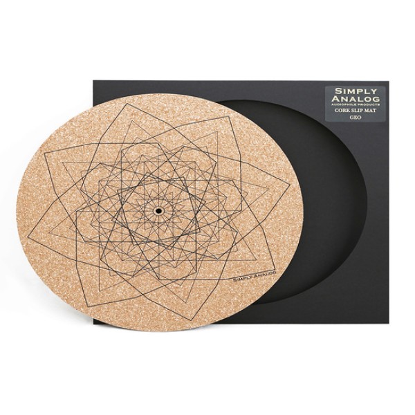 Simply Analog  Turntable Cork Mat with print-Geo