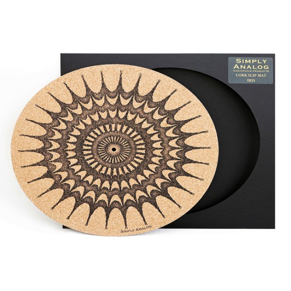 Simply Analog  Turntable Cork Mat with print-Iris