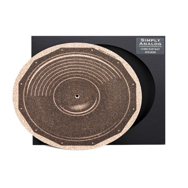 Simply Analog  Turntable Cork Mat with print-Speaker