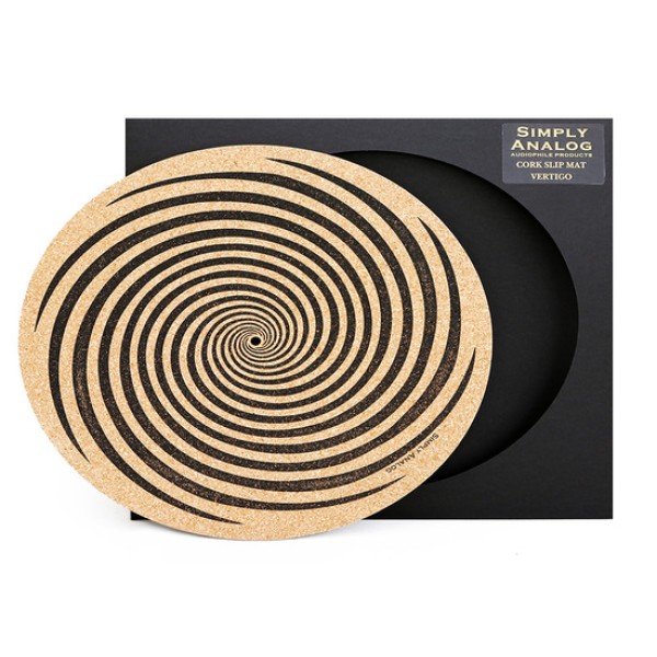 Simply Analog  Turntable Cork Mat with print-Vertigo