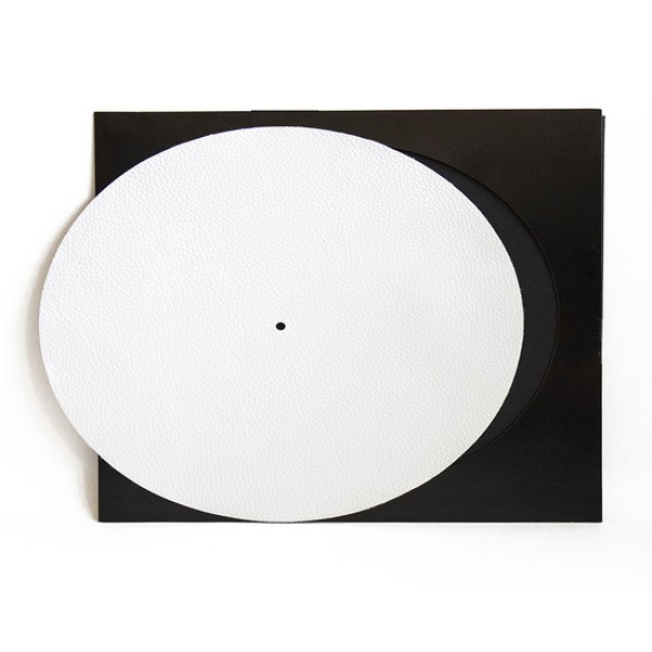 Simply Analog Turntable Slipmat Leather Premium White