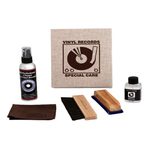Simply Analog  Vinyl Record Cleaning Boxset De Luxe Edition - Brown Linen.