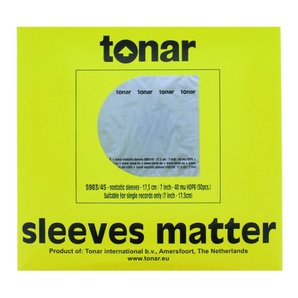 Tonar Nostatic Inner Sleeves 7 Inch, 50 Pieces