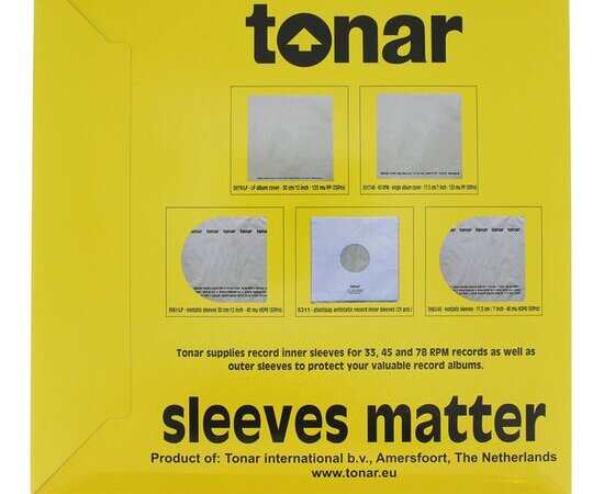 Tonar Nostatic Sleeves 12 inch” (30 cm) LP Records 5961